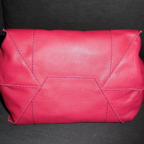 Sonia Rykiel Pink Fuchsia Leather Jeweled Handbag - Picture 4 of 9